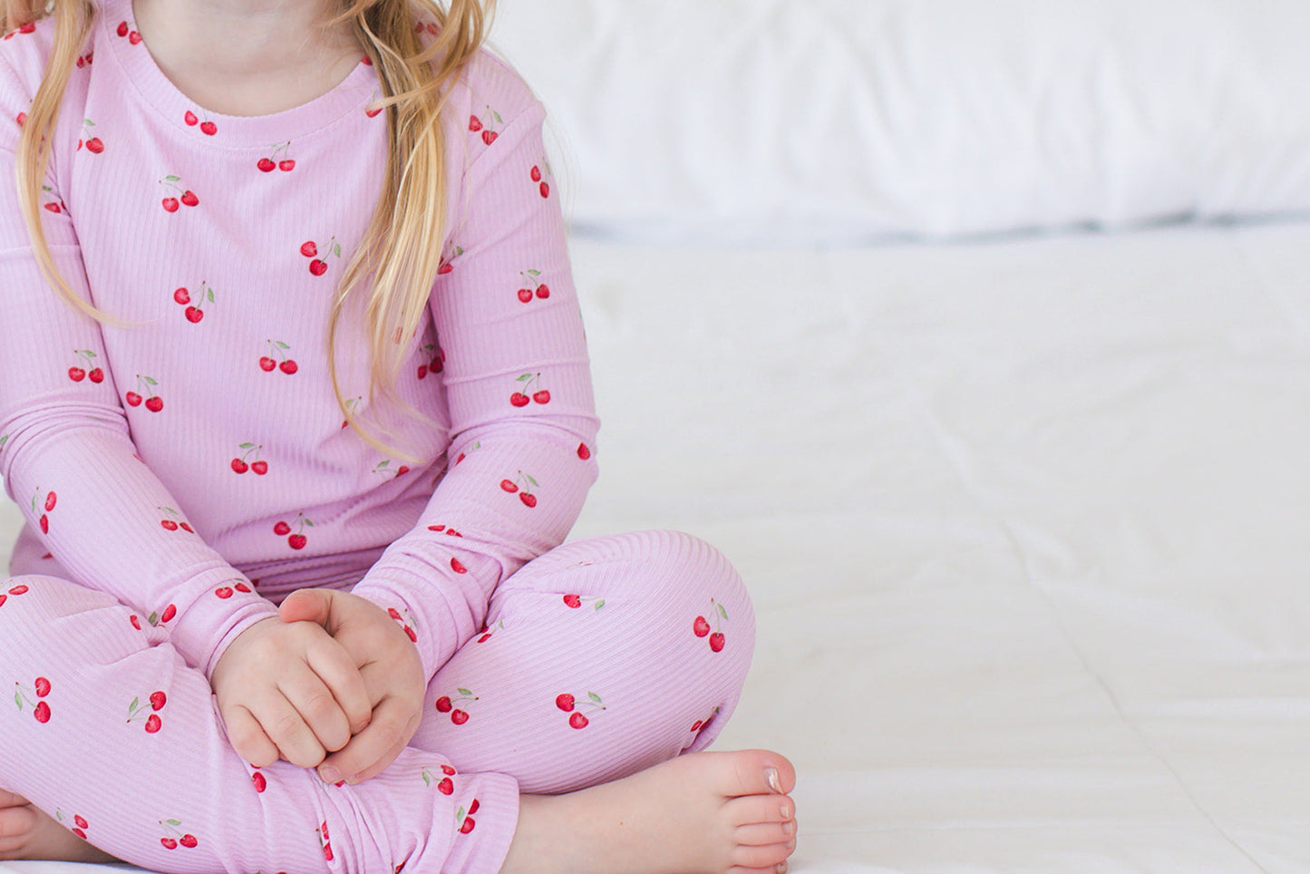 Cherry Ribbed Pajama Set
