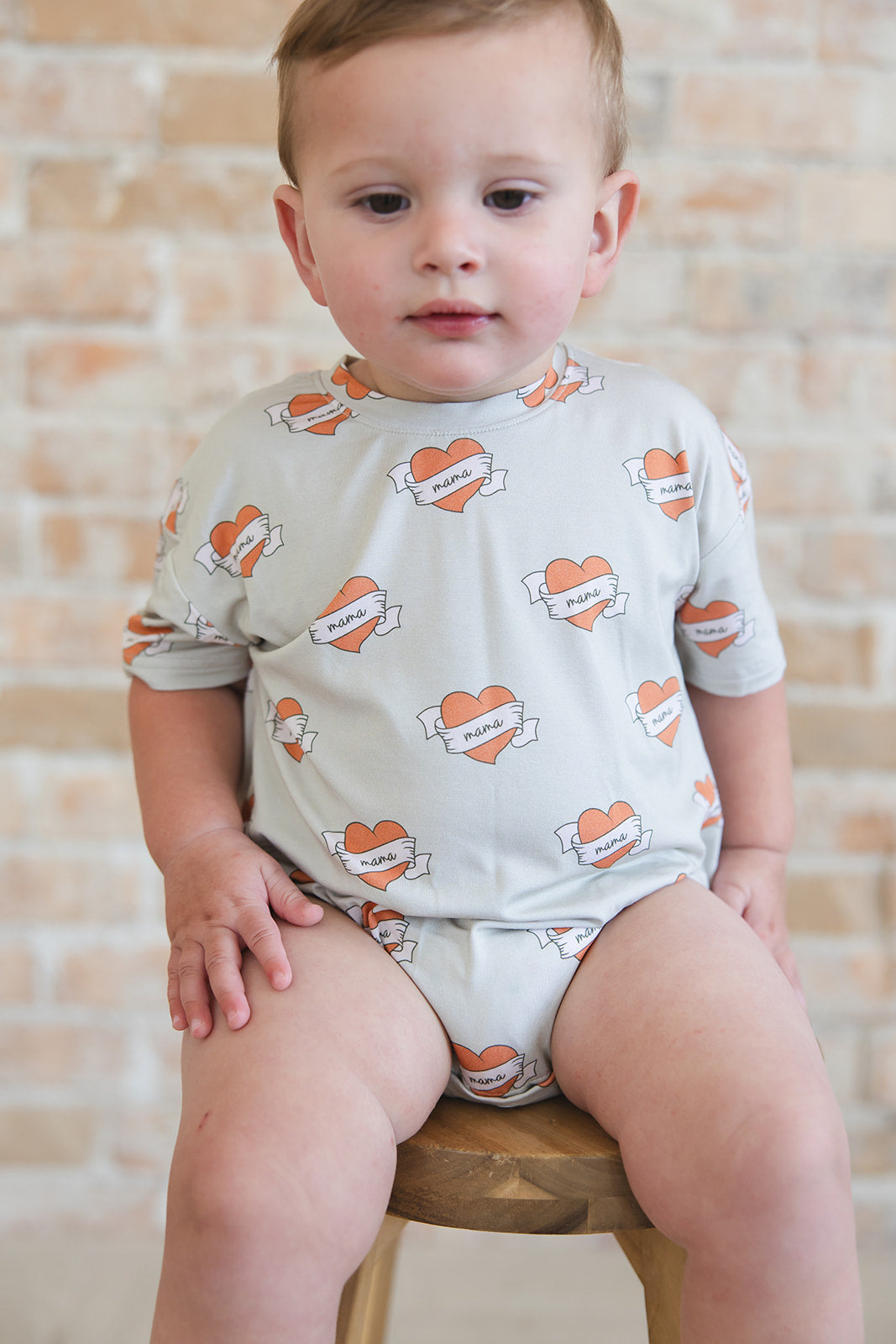Tattoo Hearts Bubble Tee Romper