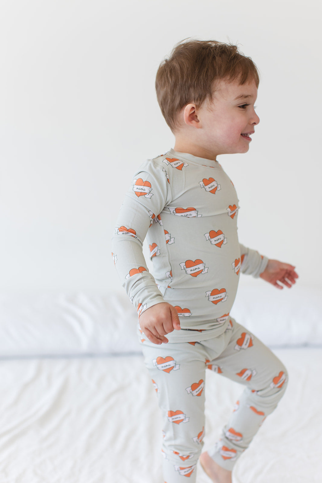 Tattoo Hearts 2-Piece Pajama Set