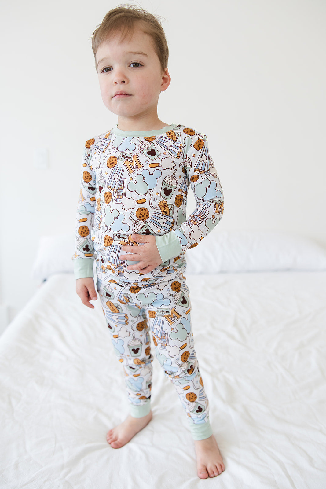 Snacks 2-Piece Pajama Set- Green