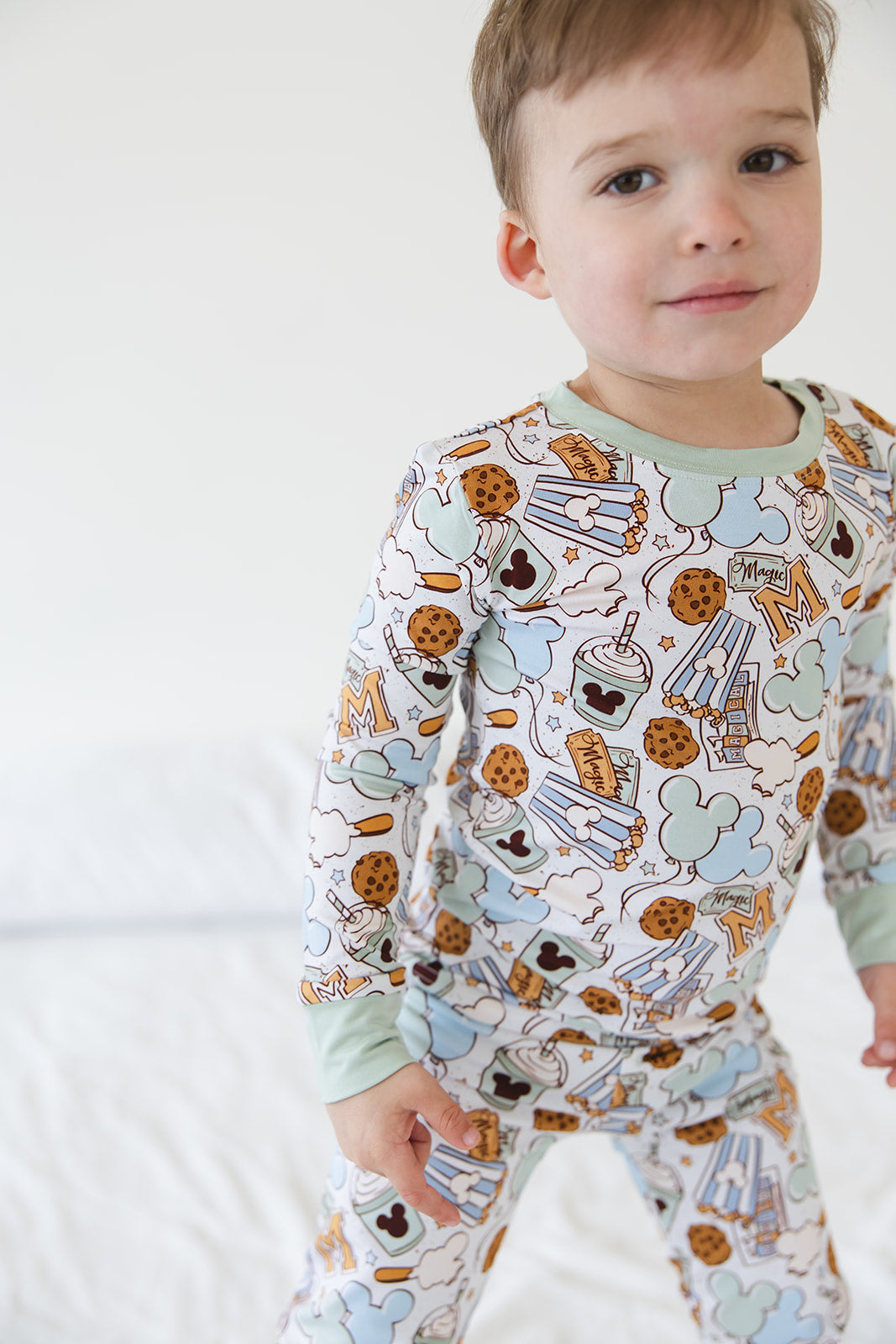 Snacks 2-Piece Pajama Set- Green