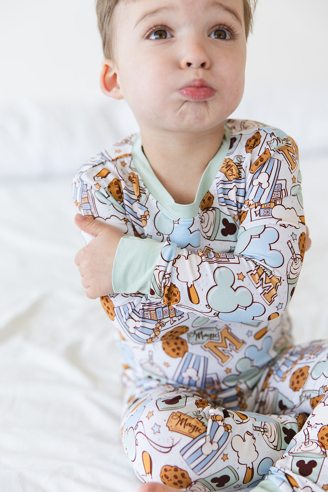 Snacks 2-Piece Pajama Set- Green
