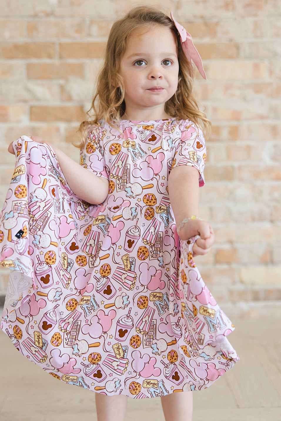 Snacks Dress- Pink