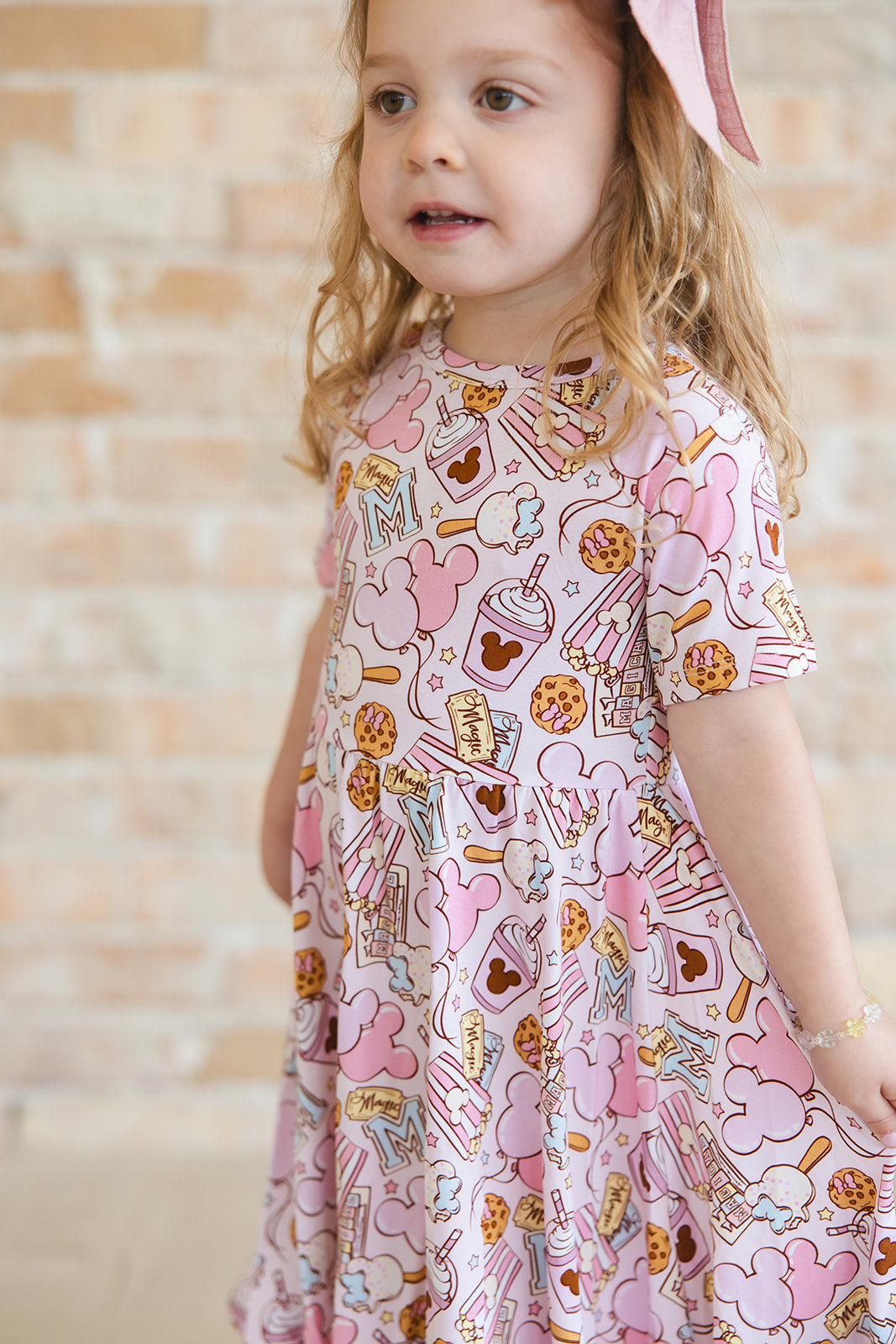 Snacks Dress- Pink