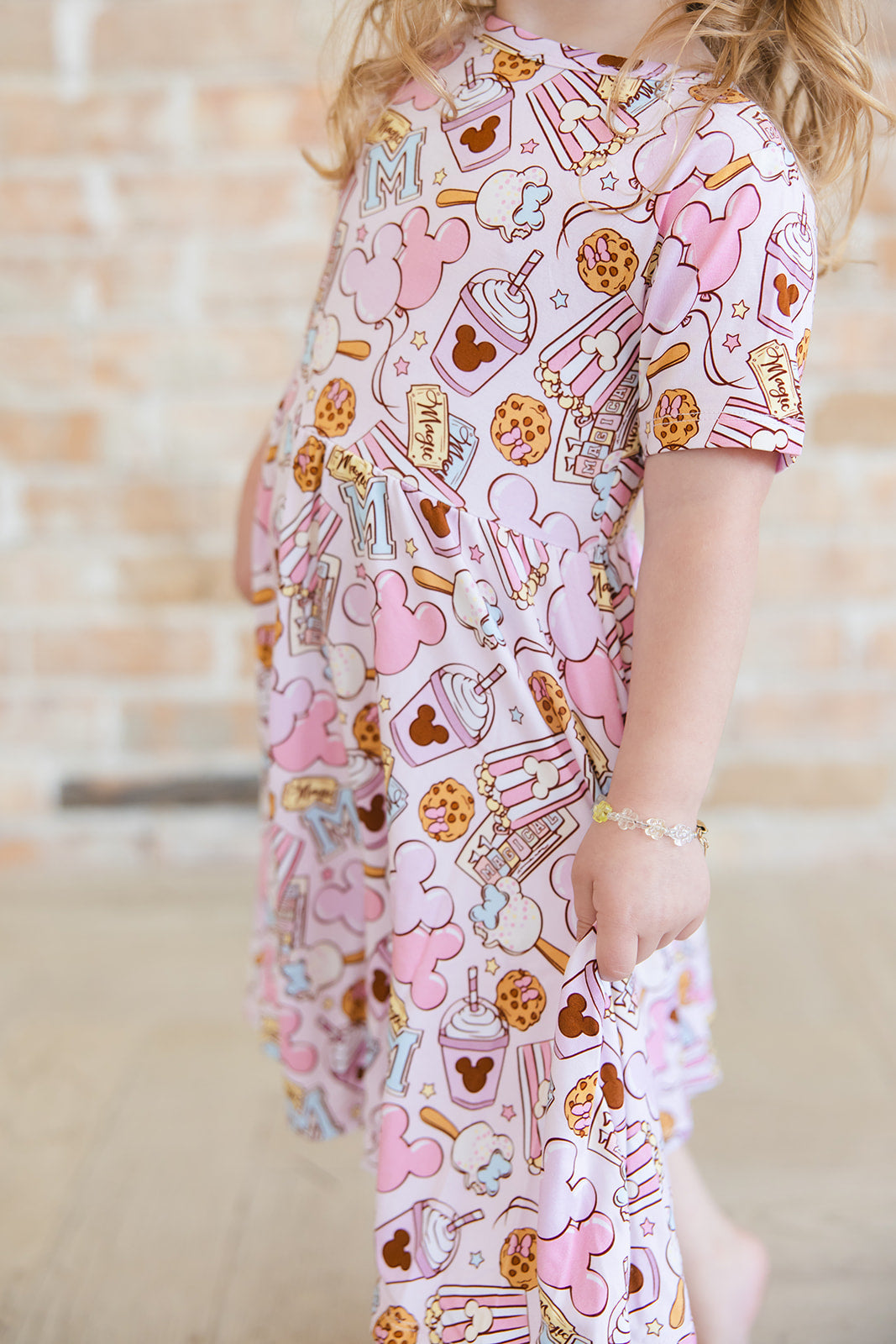 Snacks Dress- Pink