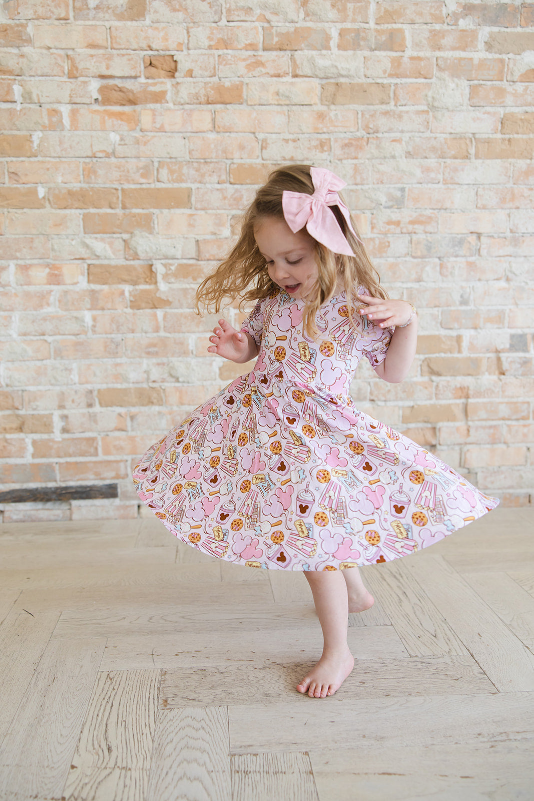 Snacks Dress- Pink