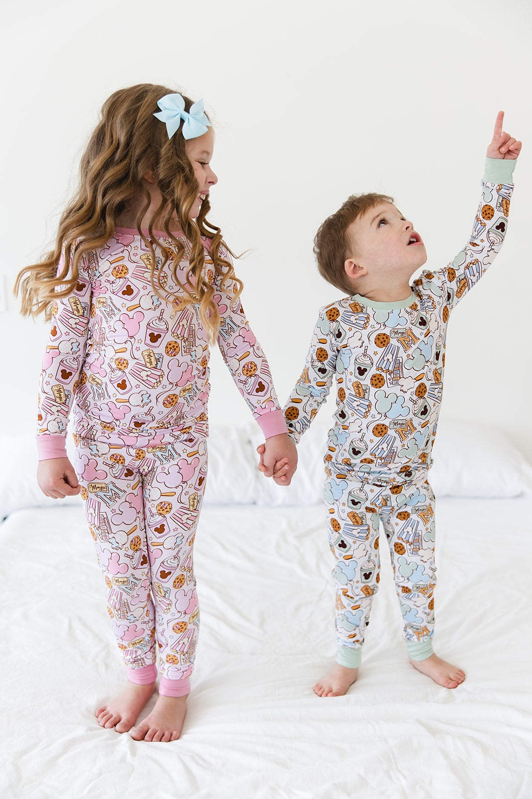 Snacks 2-Piece Pajama Set- Pink