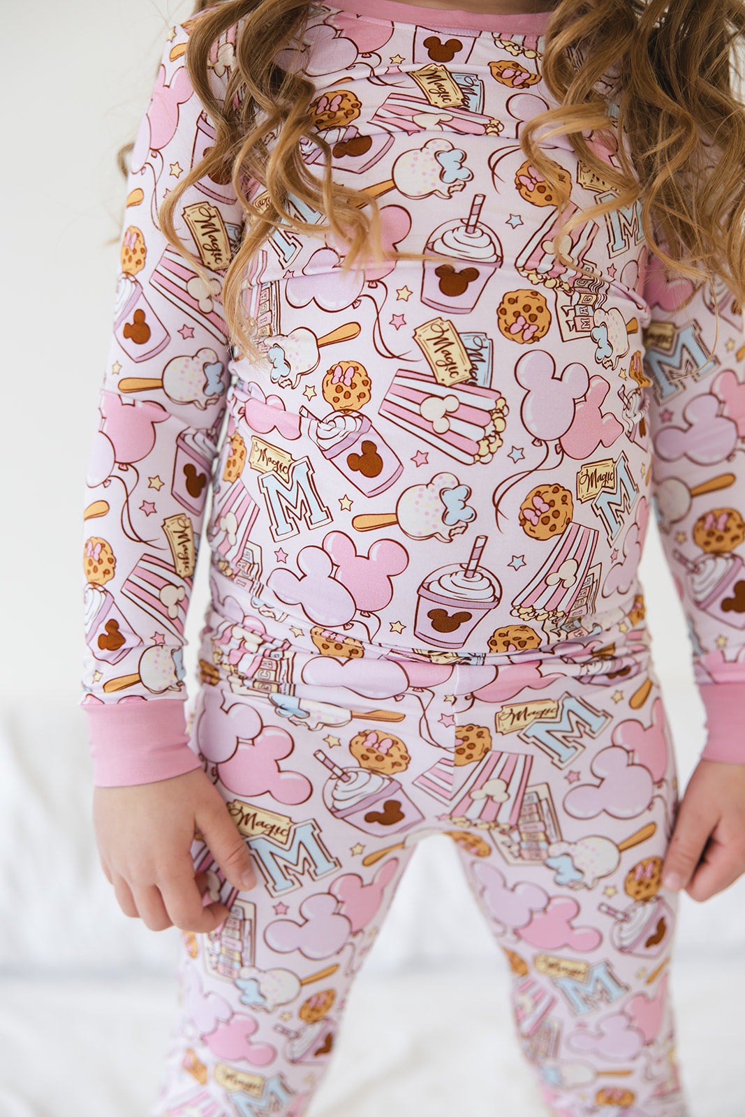 Snacks 2-Piece Pajama Set- Pink