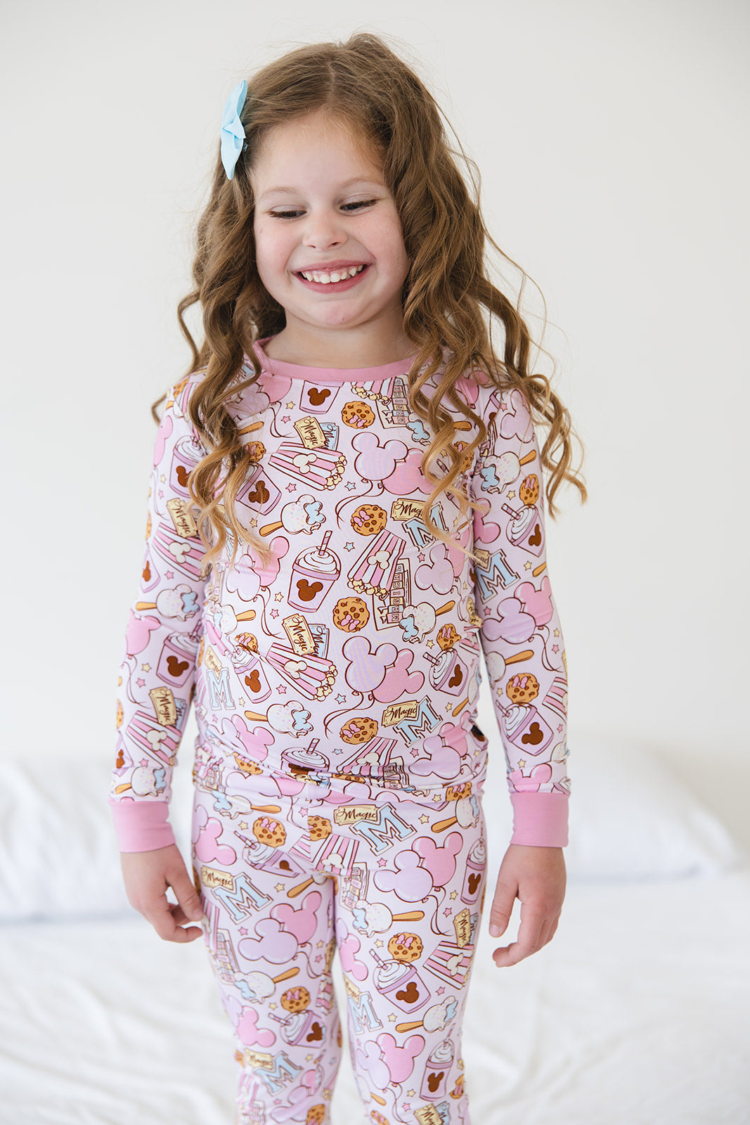 Snacks 2-Piece Pajama Set- Pink