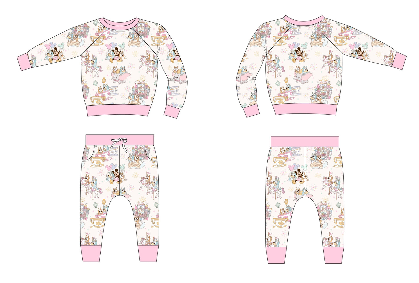 Pastel Park Cotton Candy French Terry Set