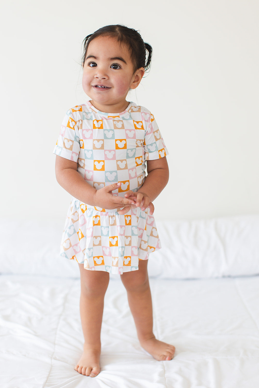 Checkerboard Charm Bodysuit Dress