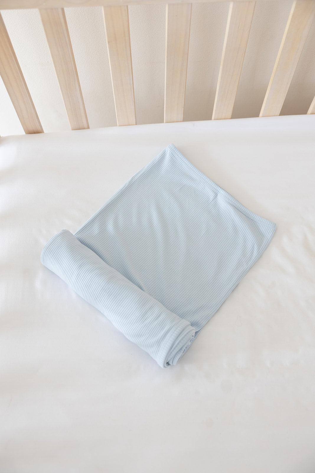 Baby Blue Ribbed Lightweight Blanket
