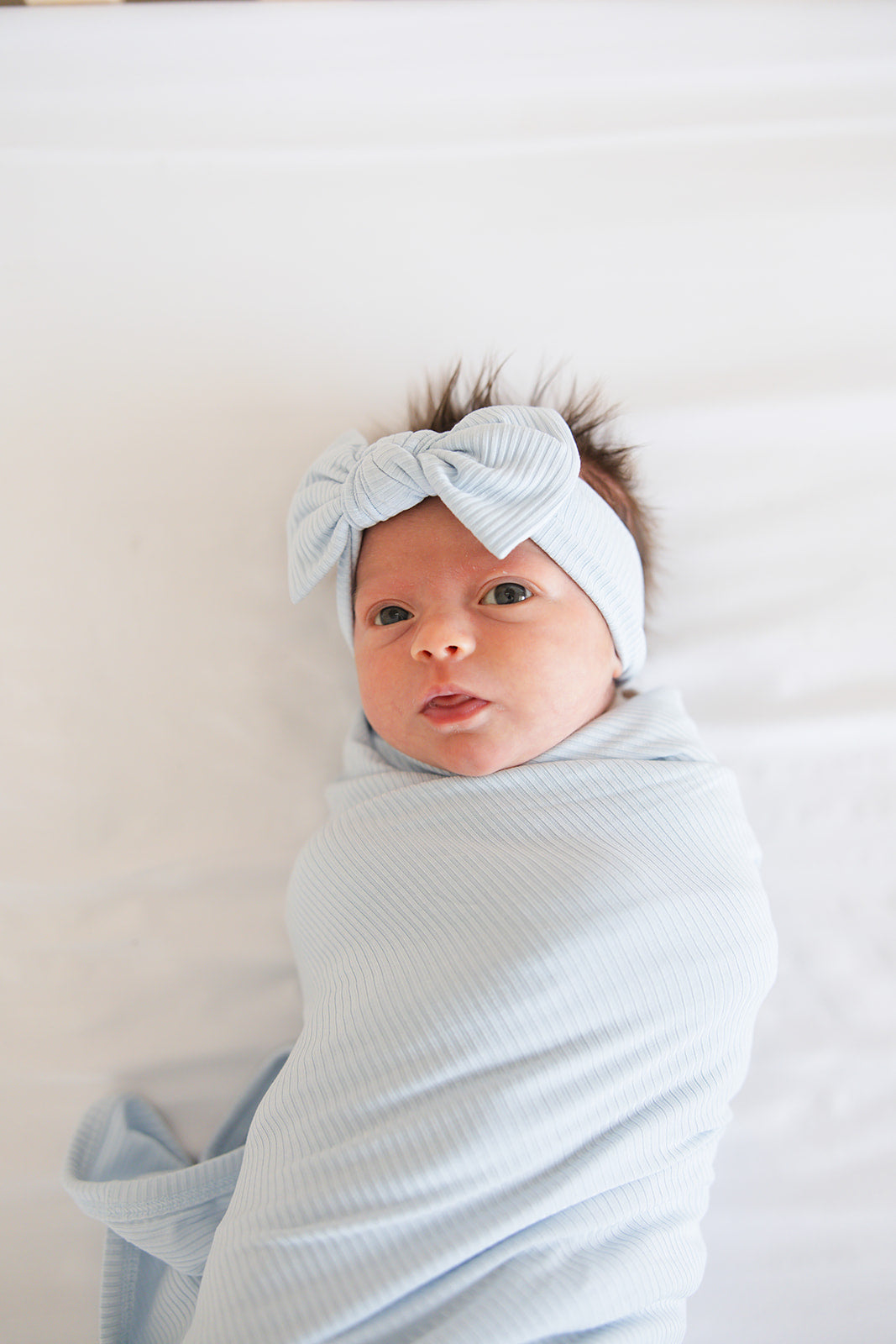 Baby Blue Ribbed Headband