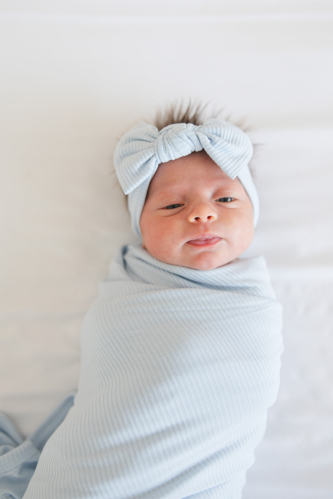 Baby Blue Ribbed Lightweight Blanket