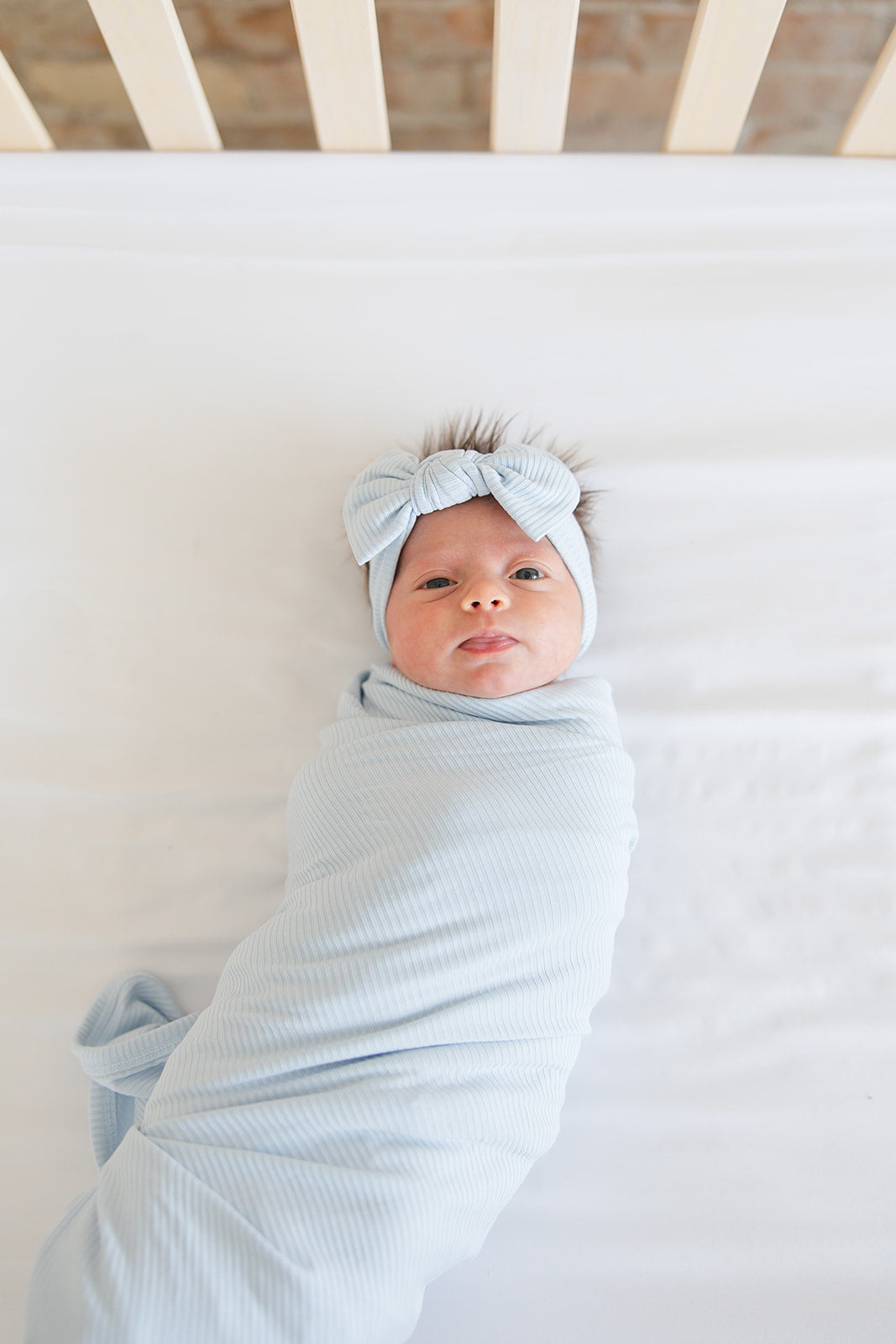 Baby Blue Ribbed Lightweight Blanket