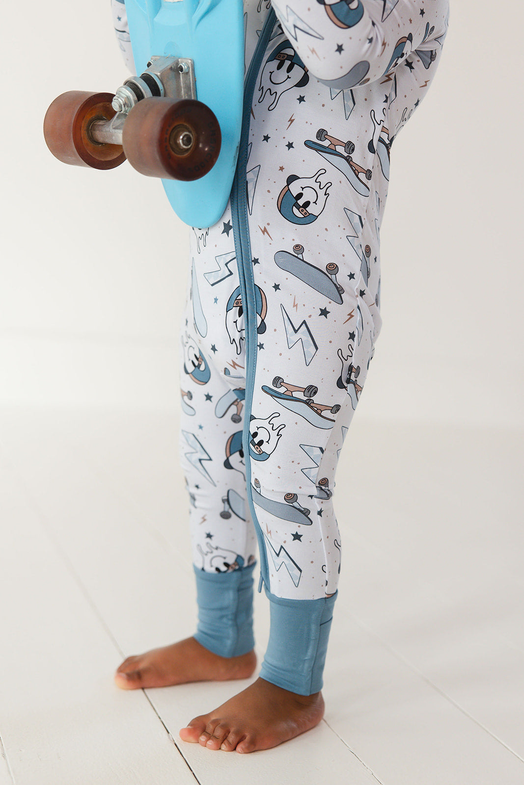 Skater Boy Zippy Pajama- Blue