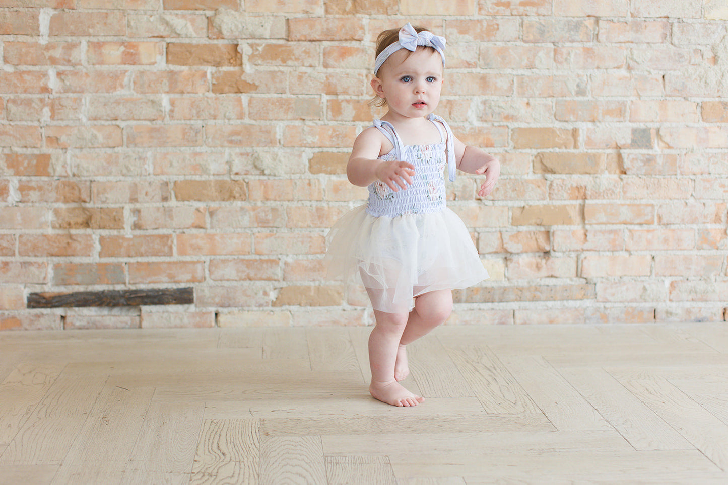 Cosette Smocked Tulle Bodysuit Dress
