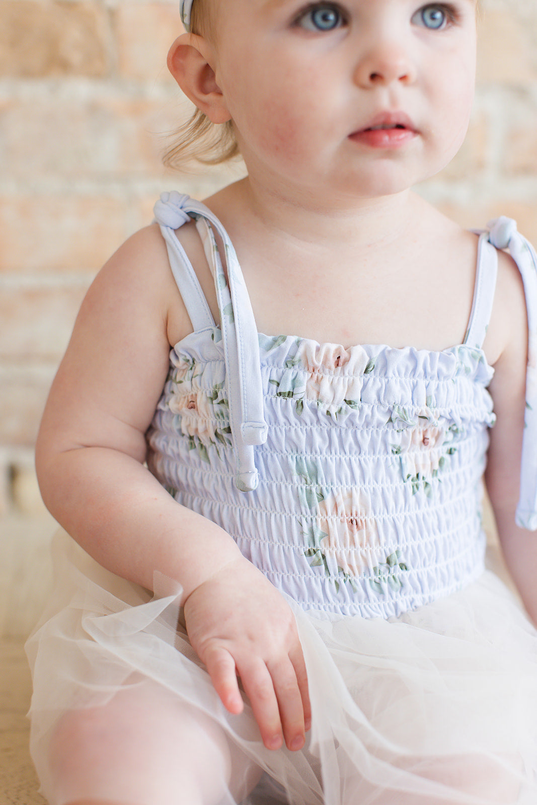 Cosette Smocked Tulle Bodysuit Dress