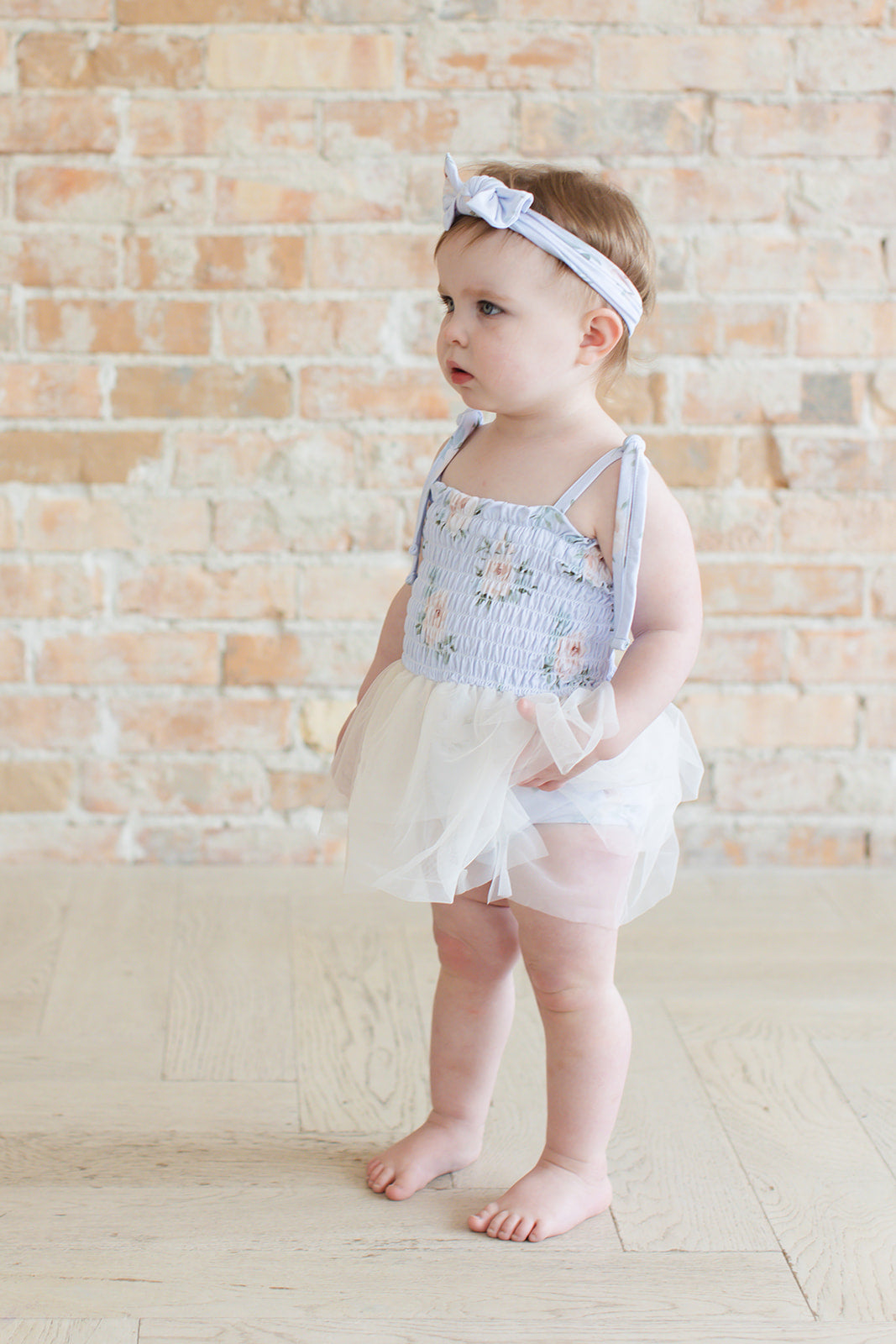 Cosette Smocked Tulle Bodysuit Dress