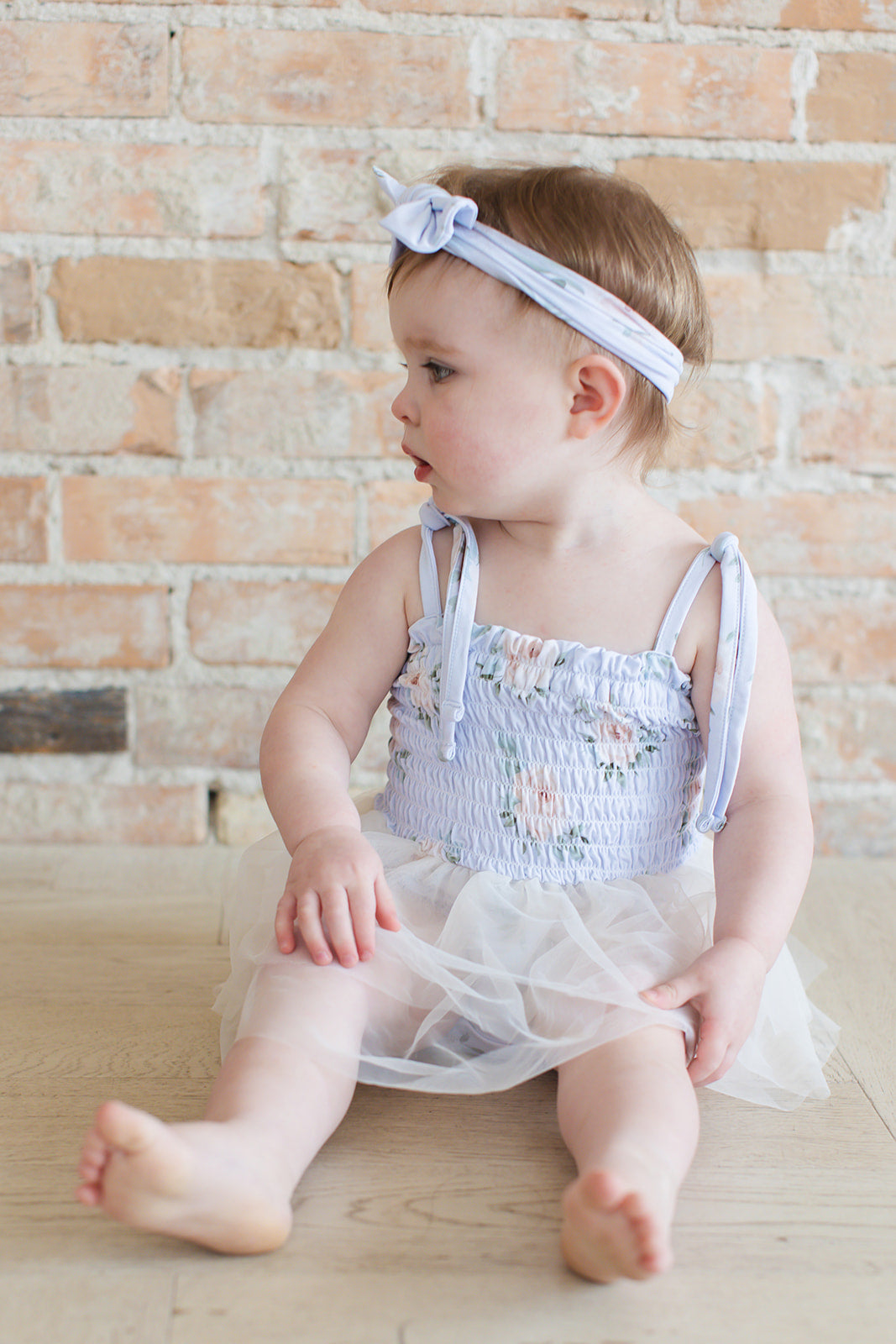 Cosette Smocked Tulle Bodysuit Dress