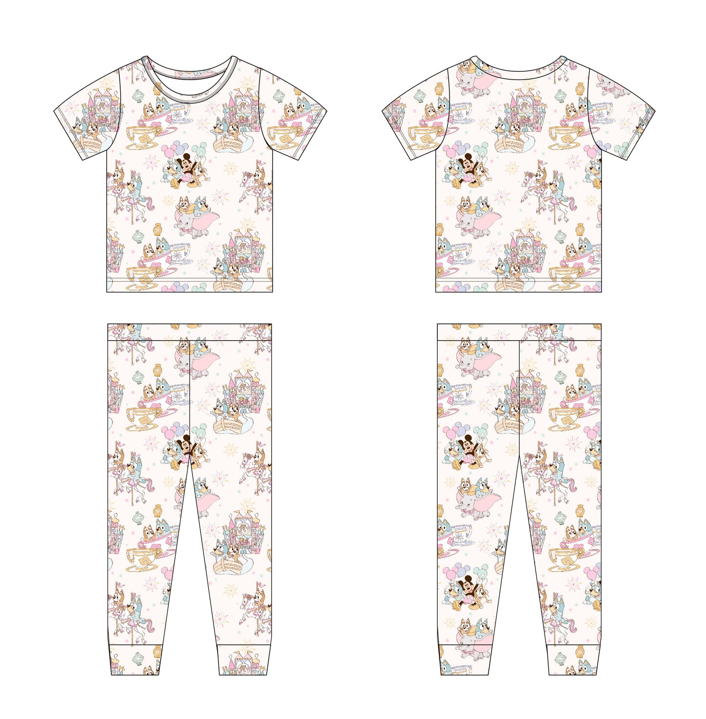 Pastel Park Short Sleeve Pajama Set
