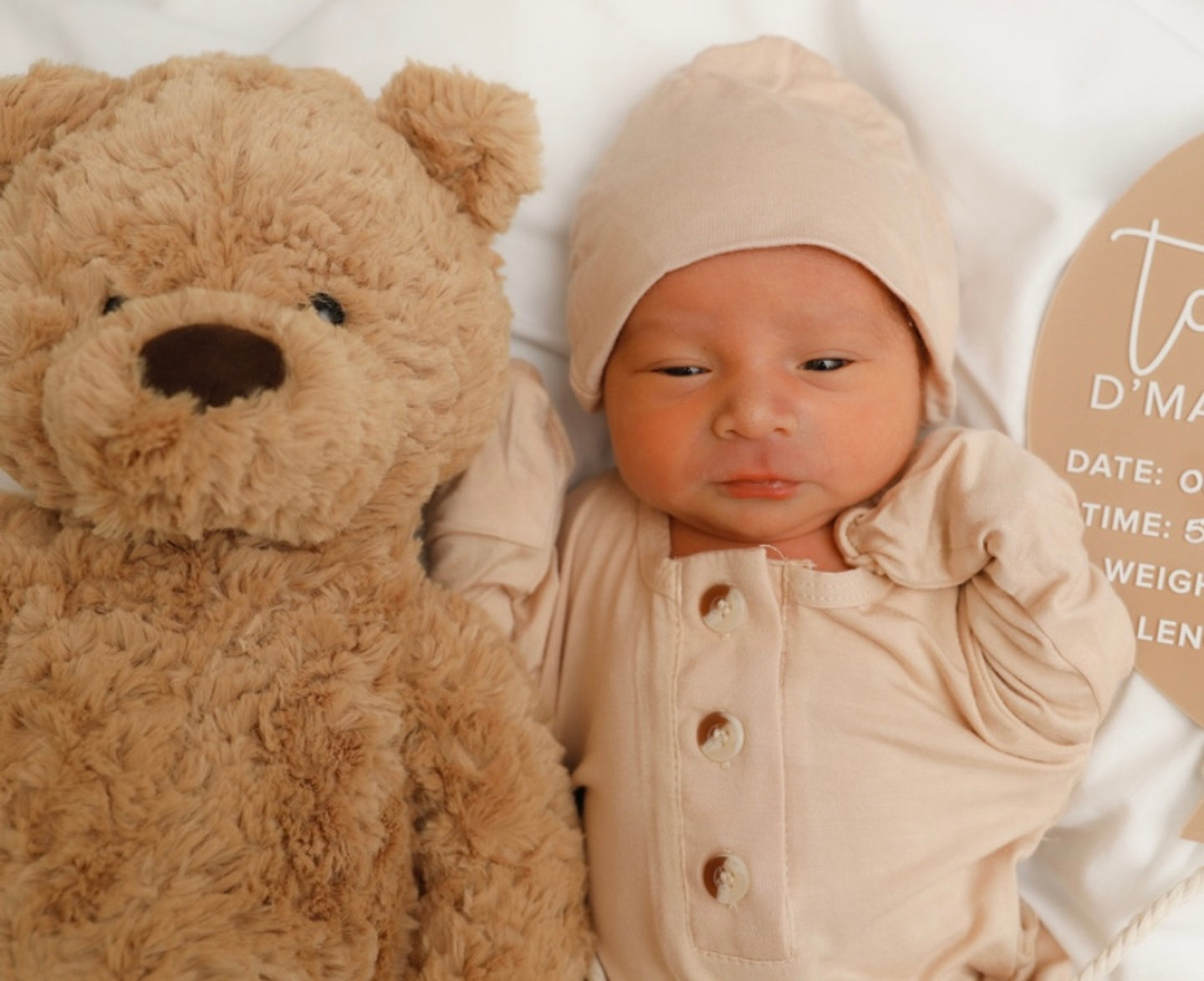 Sand Baby Outfit Set With Hat/Headband Option (Newborn-12 months sizes)