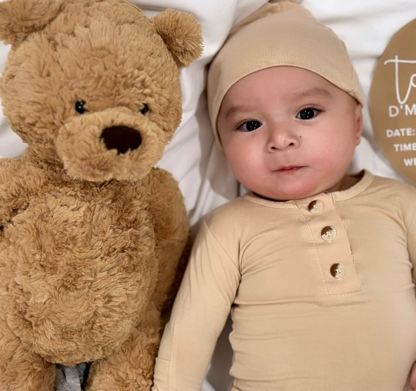 Sand Baby Outfit Set With Hat/Headband Option (Newborn-12 months sizes)