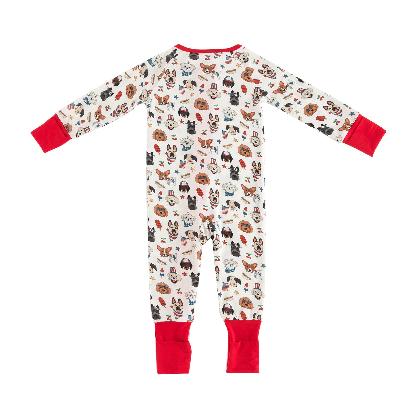 Freedom Dogs Convertible Zip Footie Pajama