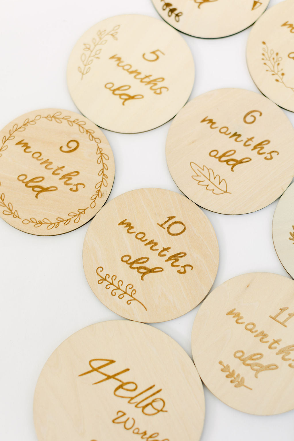 Boho Wood Baby Milestone Cards