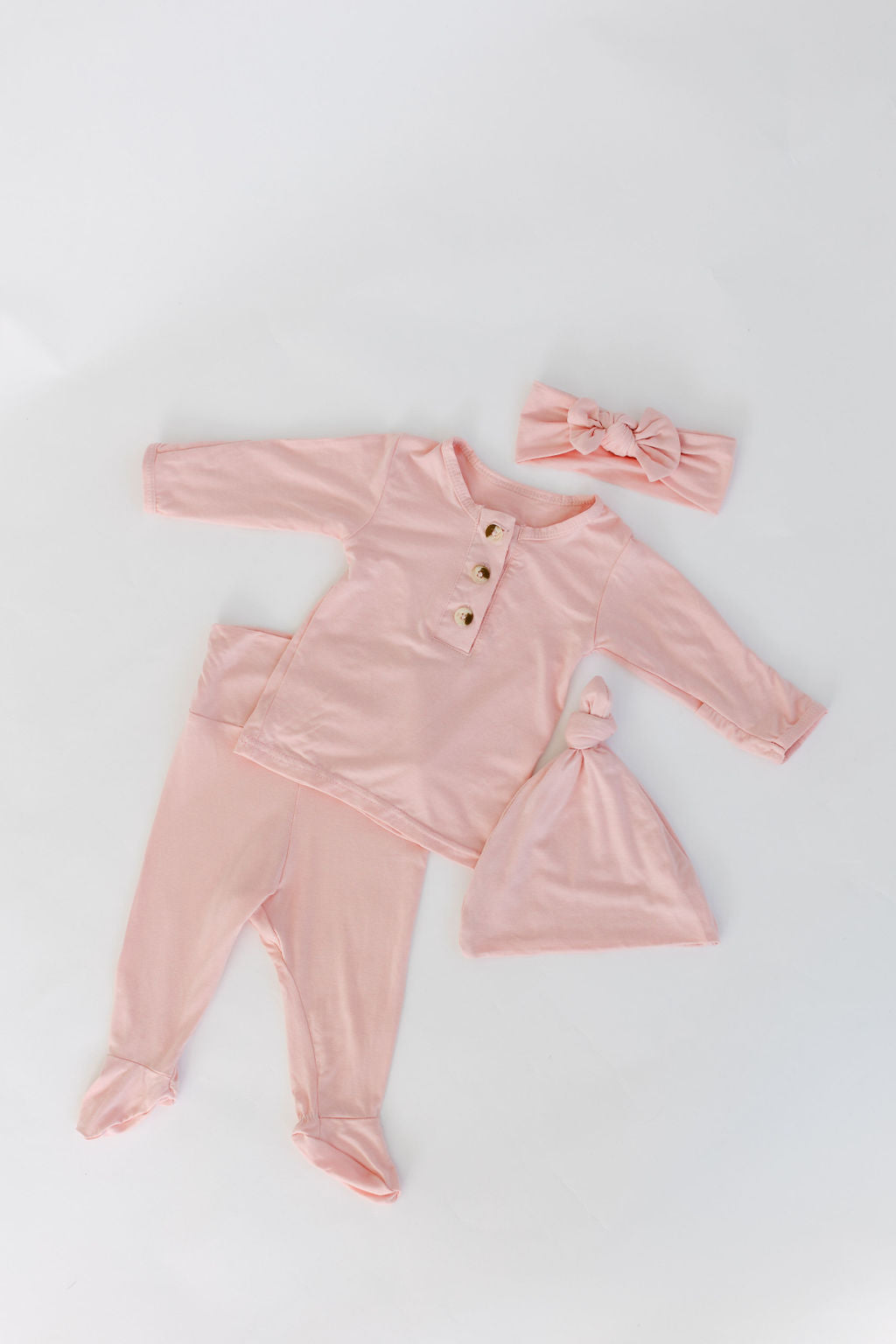 Pink Baby Outfit Set with Hat/Headband Option (Newborn - 12 months)