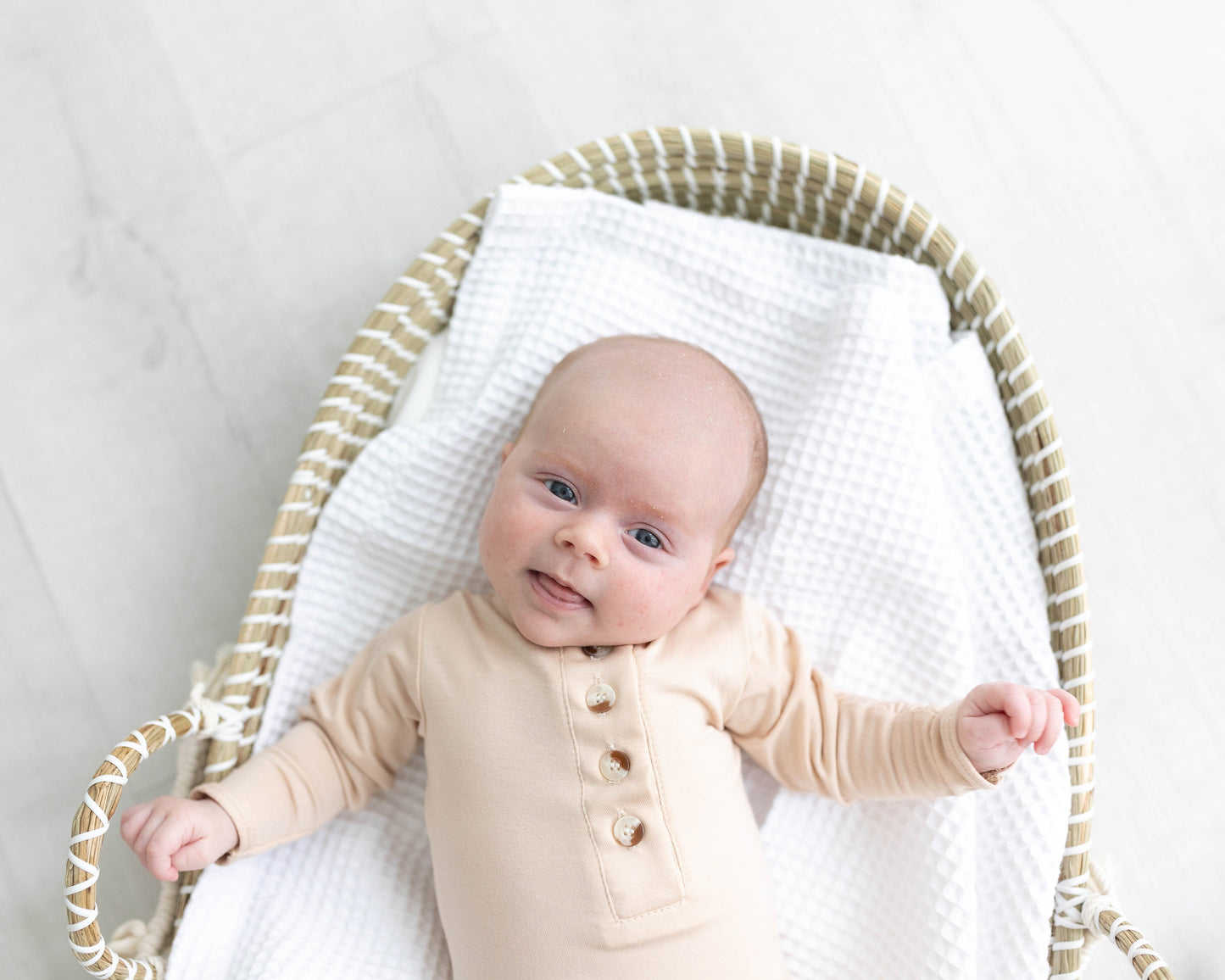 Sand Knotted Baby Gown Set With Hat/Headband Option (Newborn-3 months)