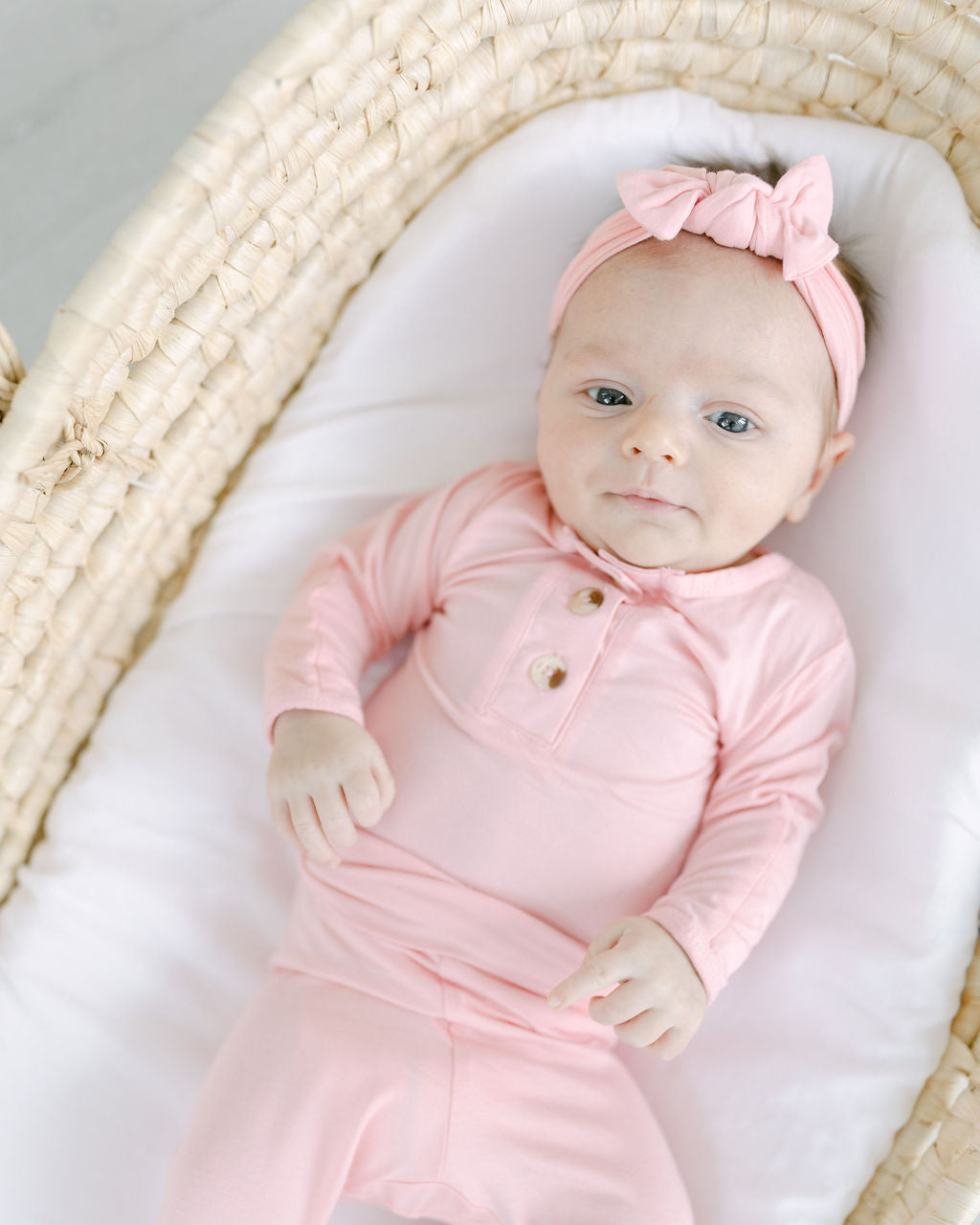 Pink Baby Outfit Set with Hat/Headband Option (Newborn - 12 months)