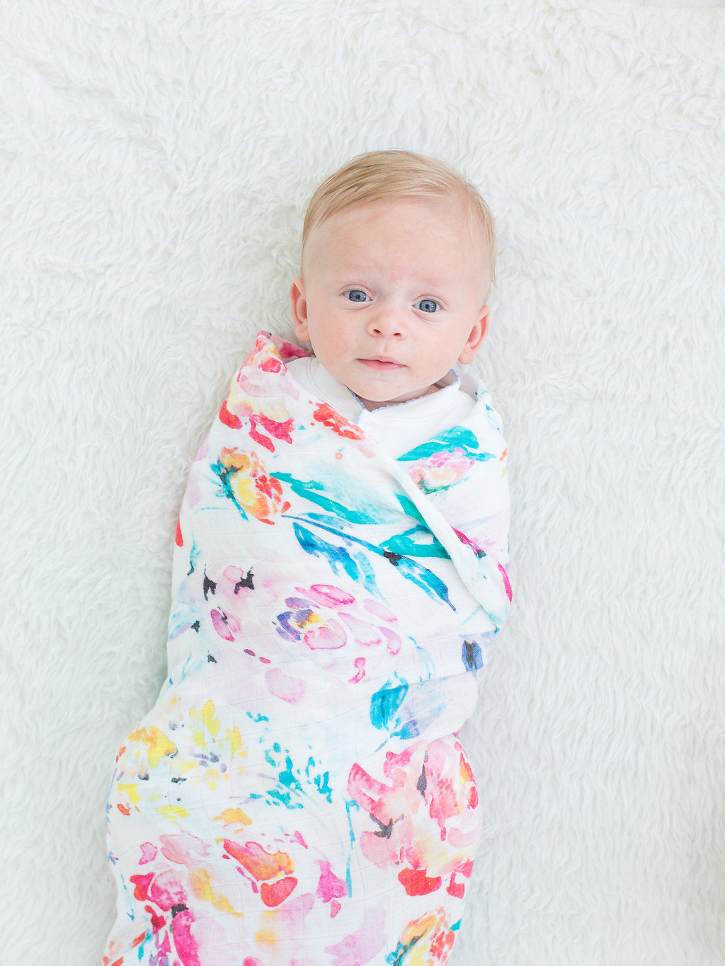 Flora Bamboo Cotton Swaddle Blanket