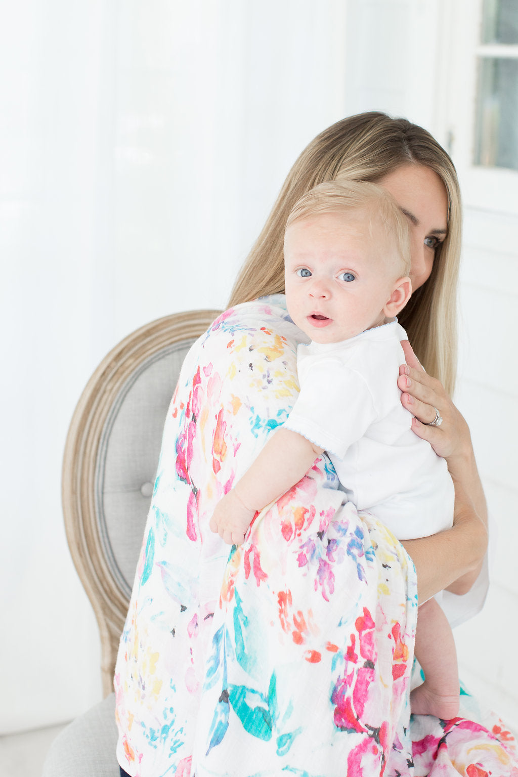 Flora Bamboo Cotton Swaddle Blanket