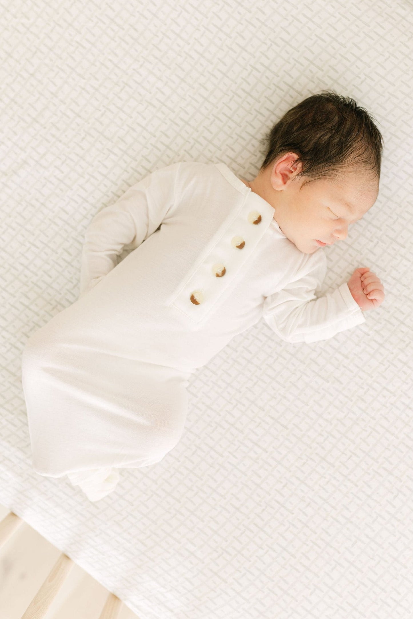 Newborn Gown With Hat/Headband Option- White