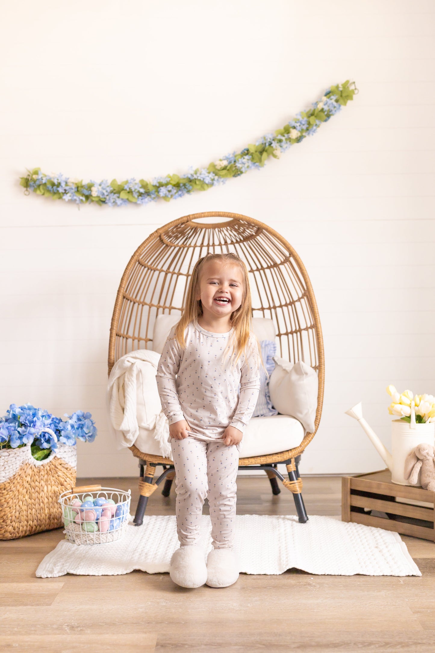 Tiny Tulips 2-Piece Bamboo Pajamas
