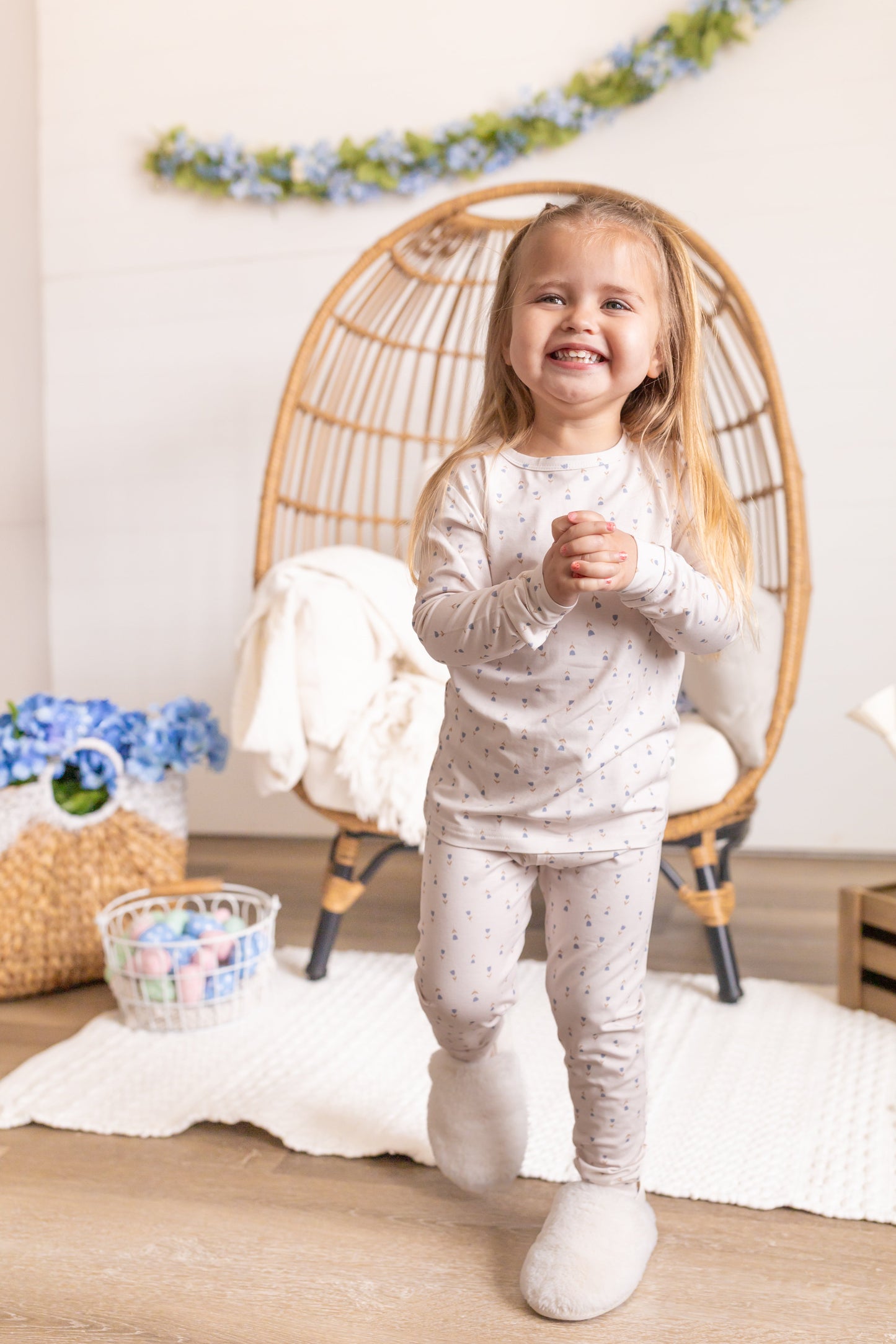 Tiny Tulips 2-Piece Bamboo Pajamas