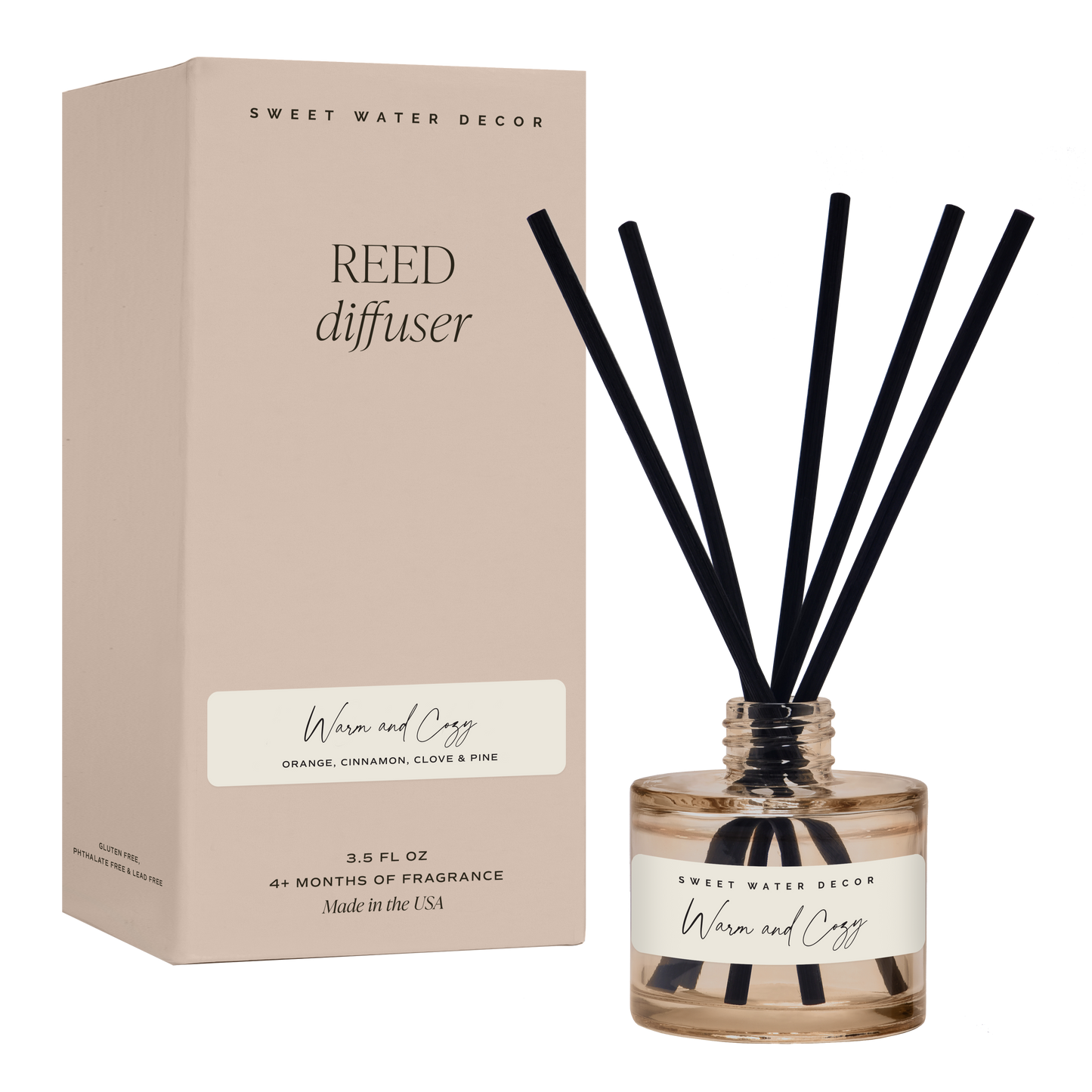Warm and Cozy Tinted Glass Jar Reed Diffuser