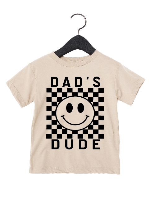 Dad's Dude Checkered Tee- 4 Colors