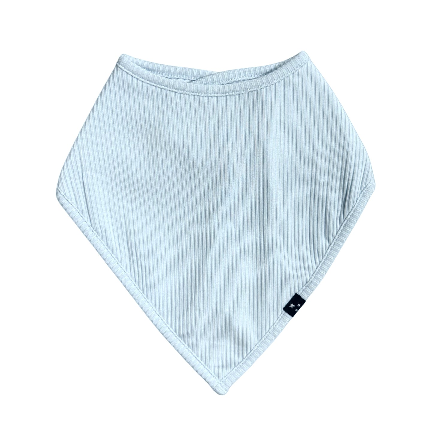Baby Blue Ribbed Bandana Bib