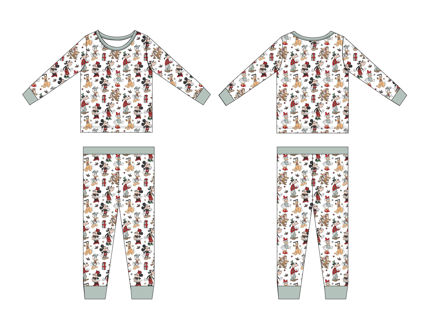Vintage Christmas 2-Piece Pajama Set