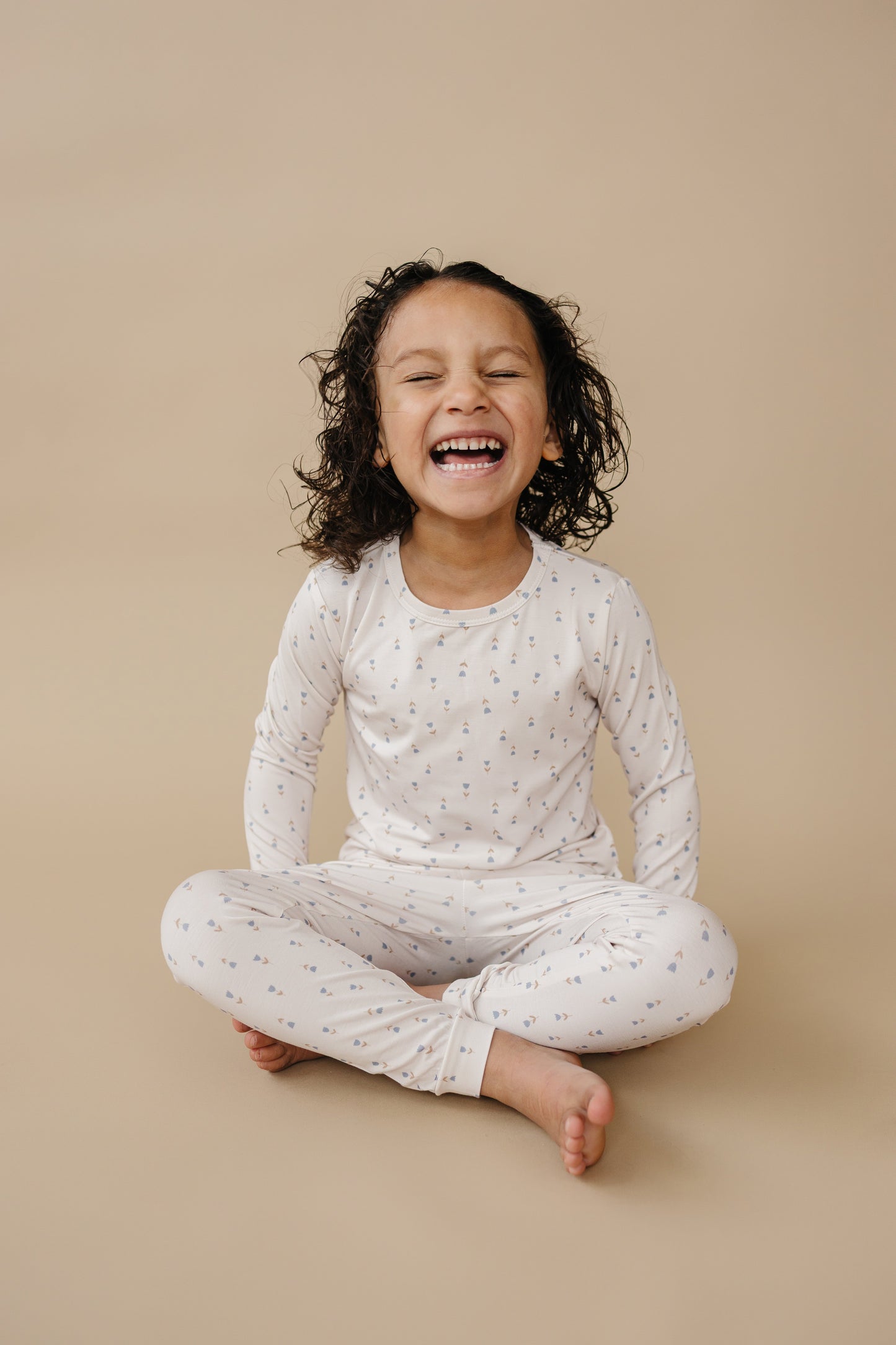 Tiny Tulips 2-Piece Bamboo Pajamas