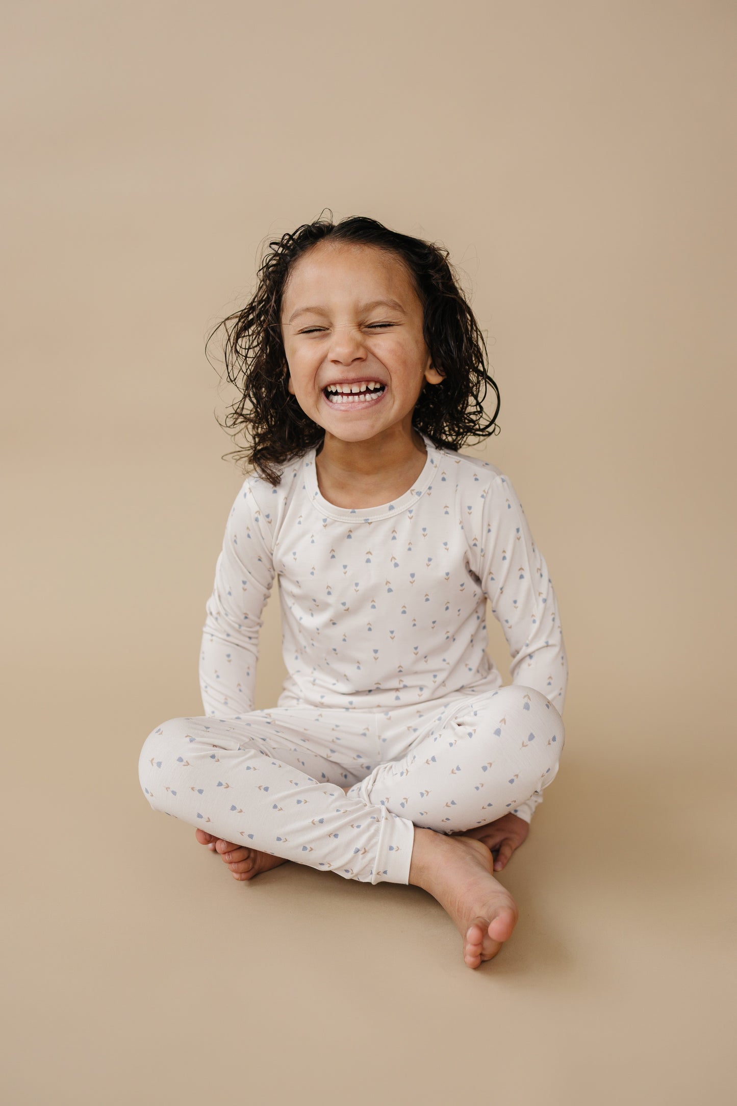 Tiny Tulips 2-Piece Bamboo Pajamas