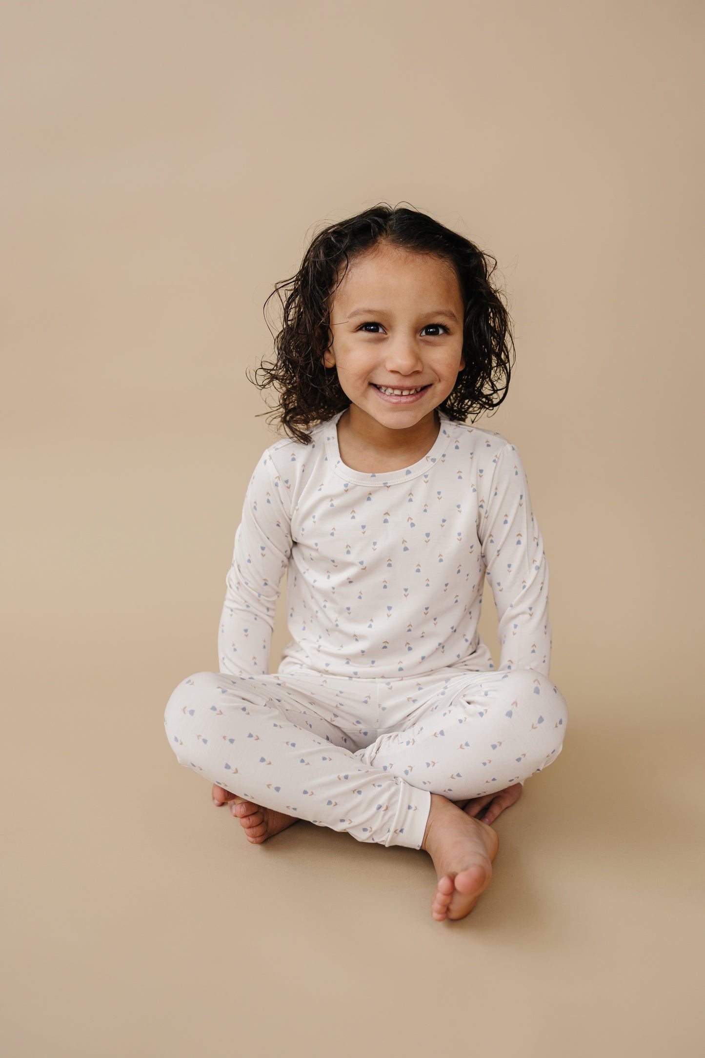 Tiny Tulips 2-Piece Bamboo Pajamas