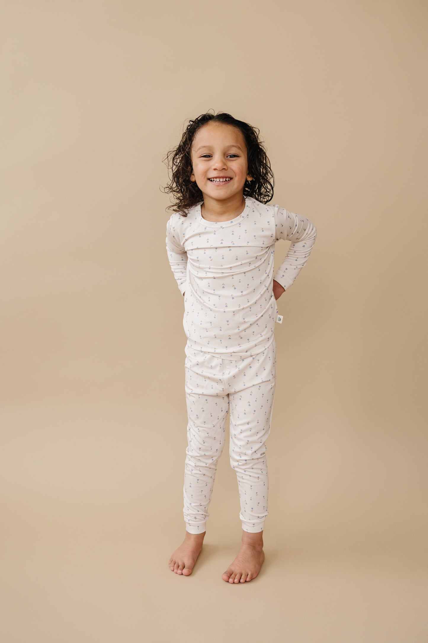 Tiny Tulips 2-Piece Bamboo Pajamas
