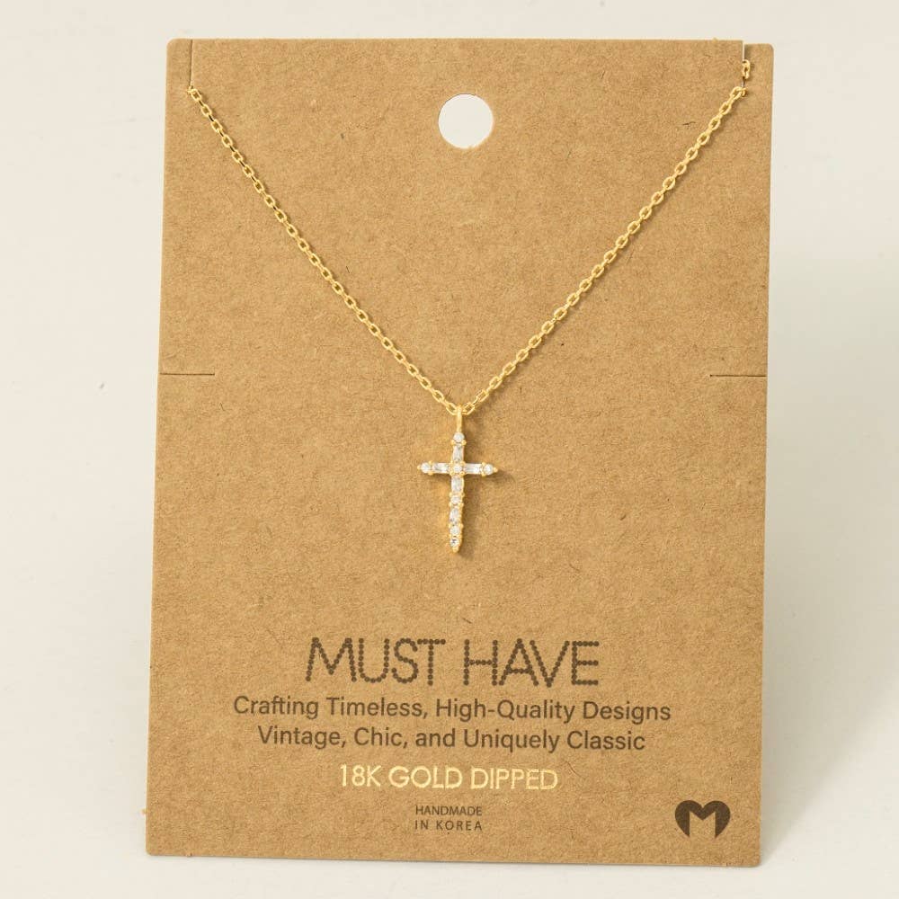 Cross My Heart Pendant Necklace