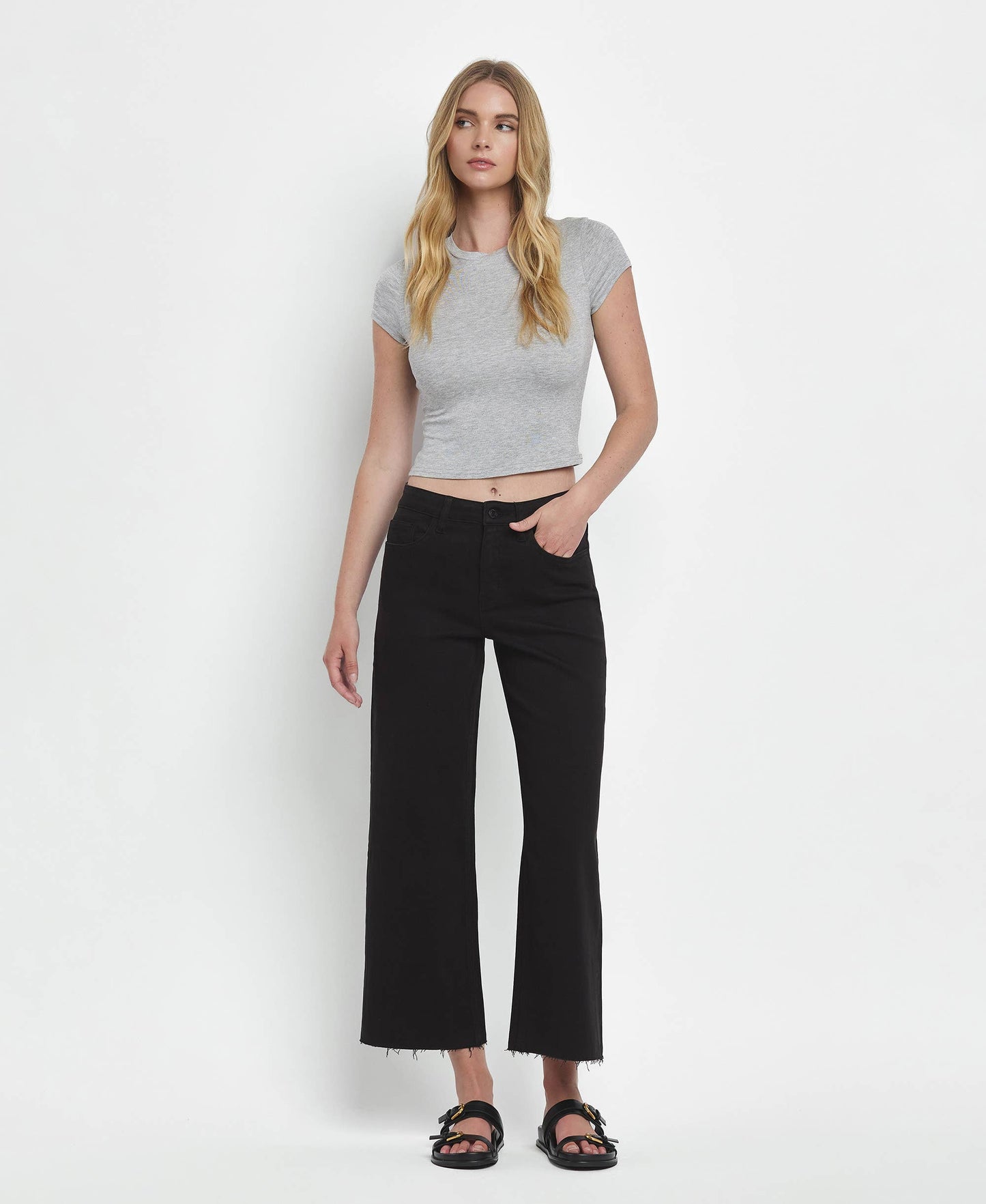 Olivia Crop Wide Leg Jeans