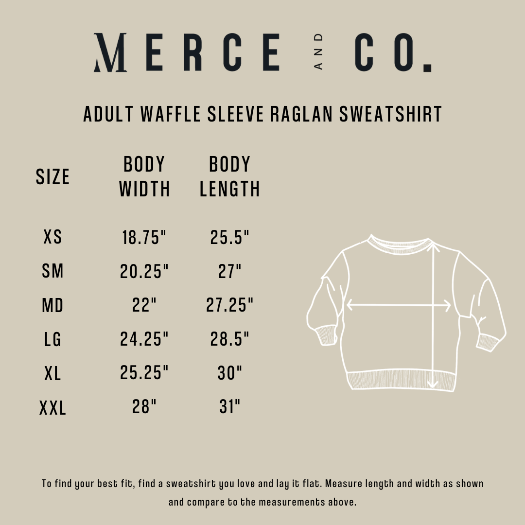 Mama Chenille Adult Waffle Sleeve Crewneck - Faded Autumn