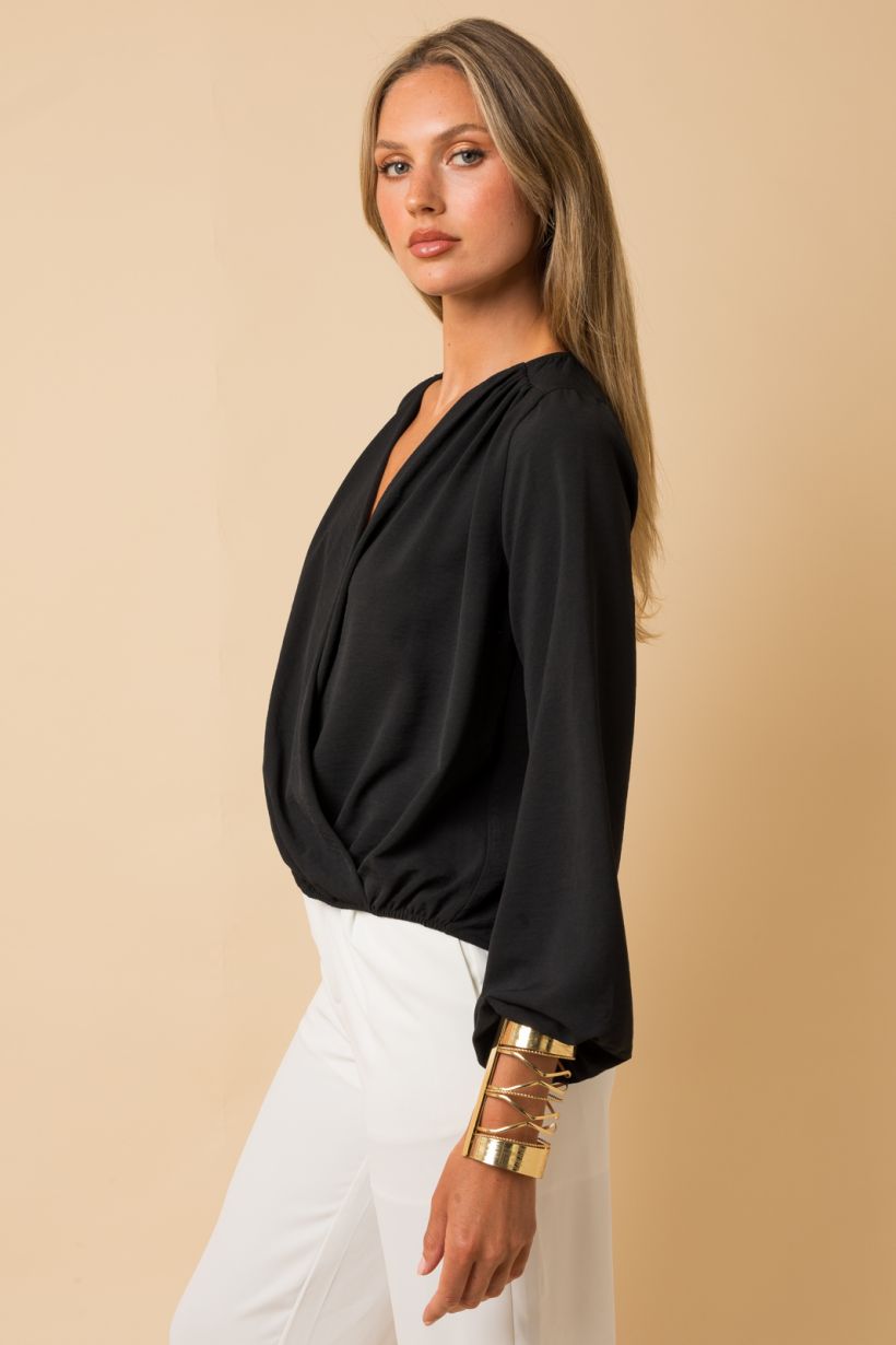 Glamour Hour Surplice Blouse