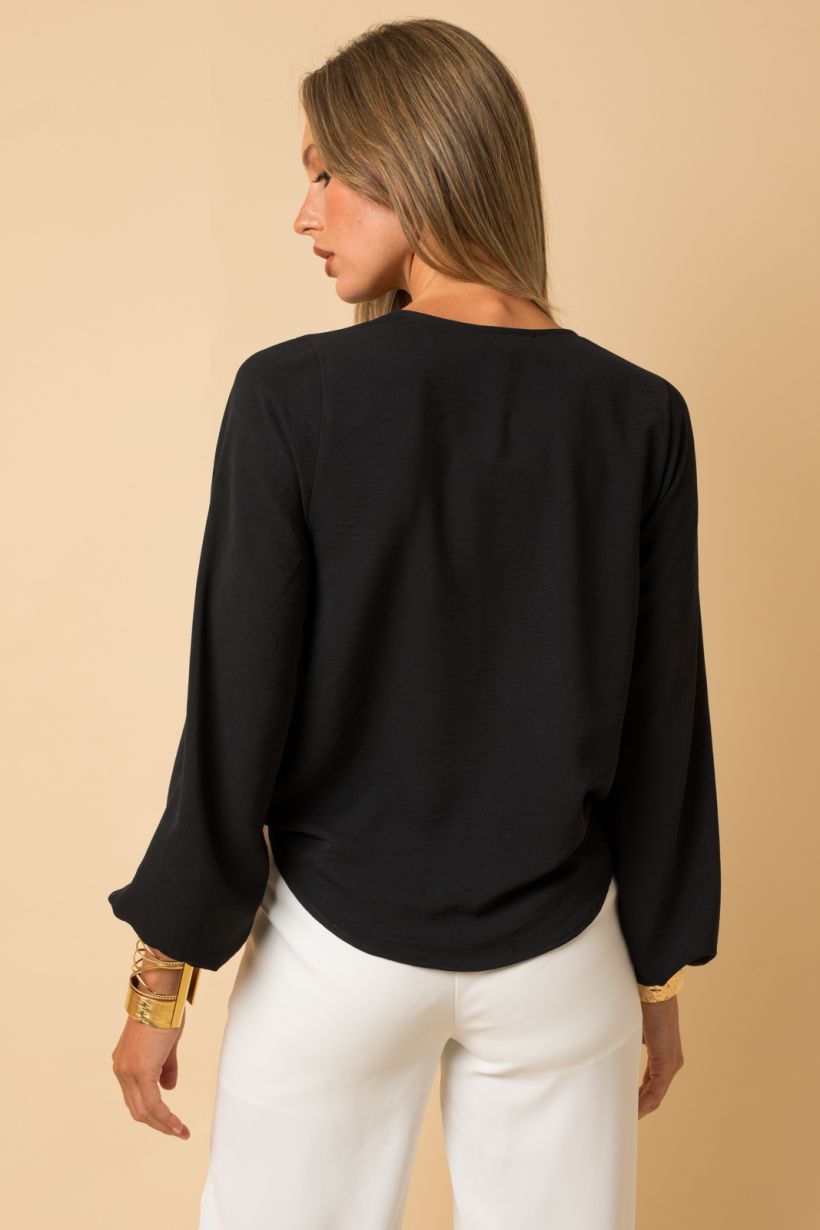 Glamour Hour Surplice Blouse